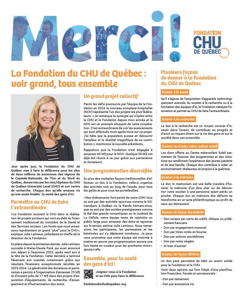 La Fondation du CHU de Québec | Le Journal de Québec